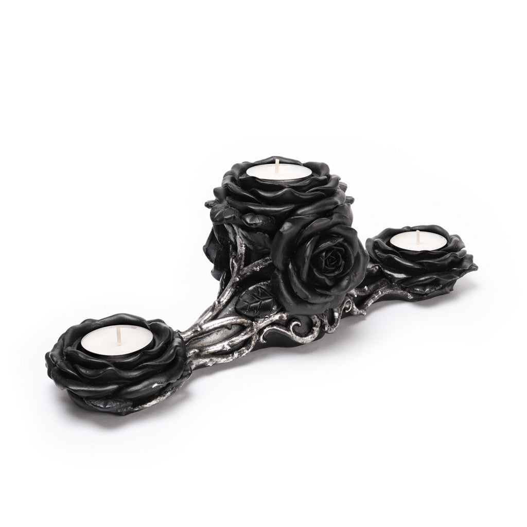 Black Rose Triple T-Light Holder