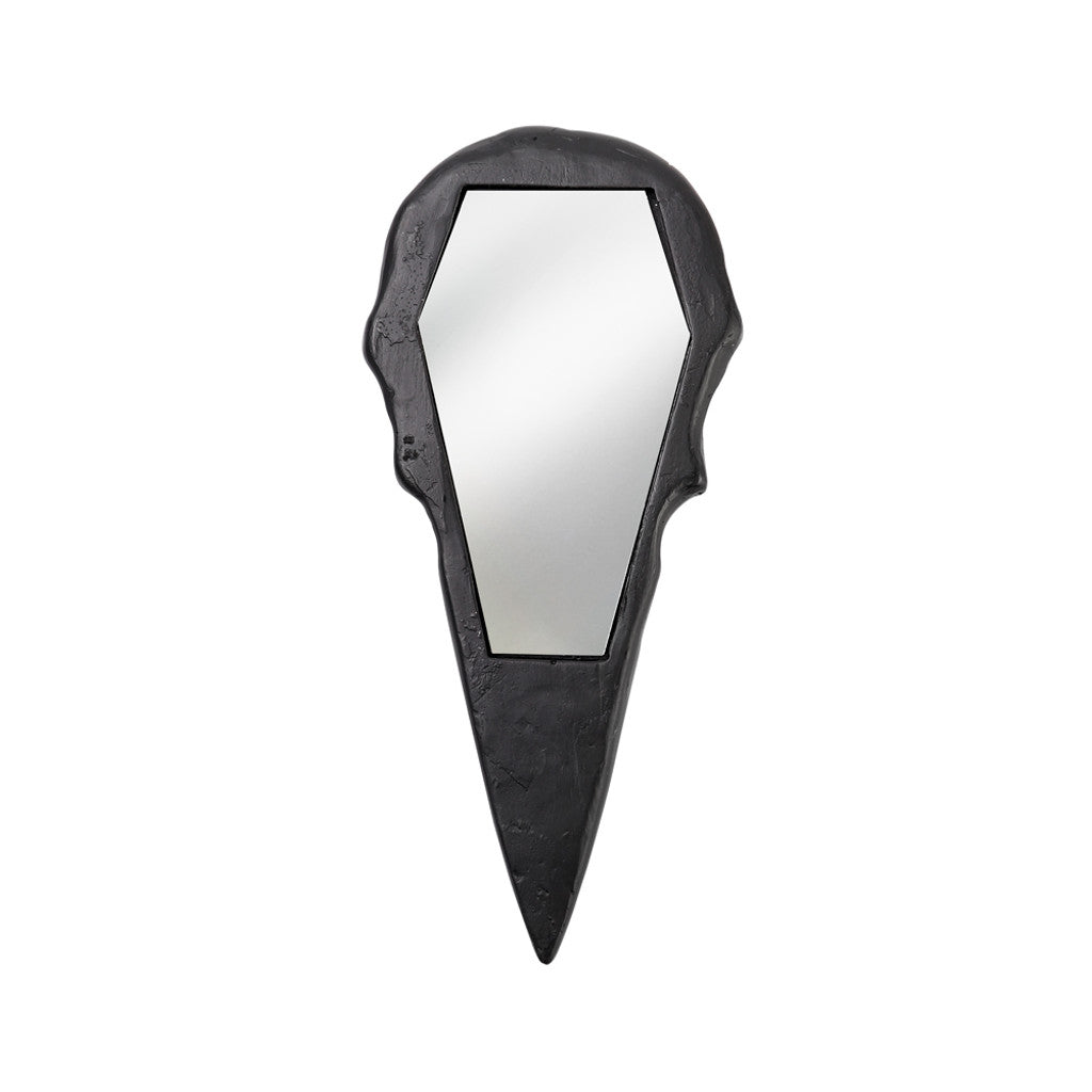 Raven Skull Hand Mirror-Black